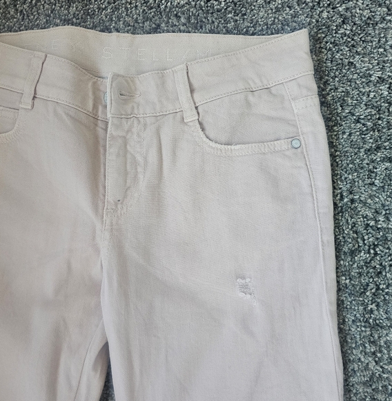 Stella McCartney Made in Italy Pale Pink Skinny Jeans Women’s Size 27 Distressed - Picture 2 of 8